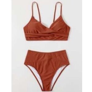 Twist front bikini suit